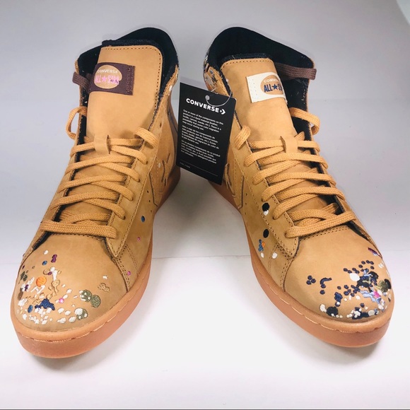 Converse Bandulu Pro Leather Tan Multicolor Shoes - Picture 6 of 8